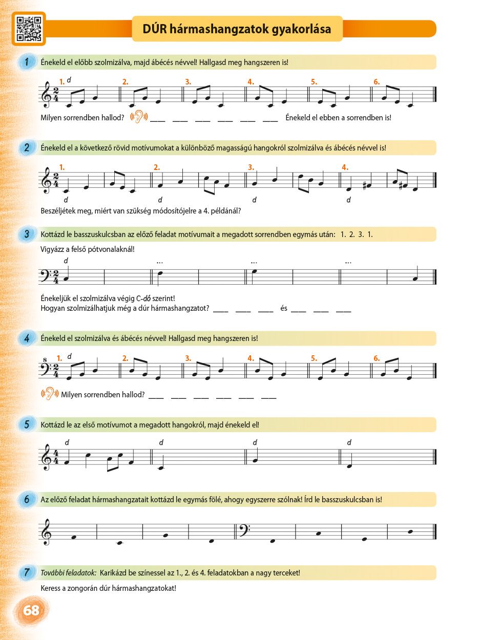 MARGARÉTA zeneismeret tankönyv 1. • QR-kódokkal