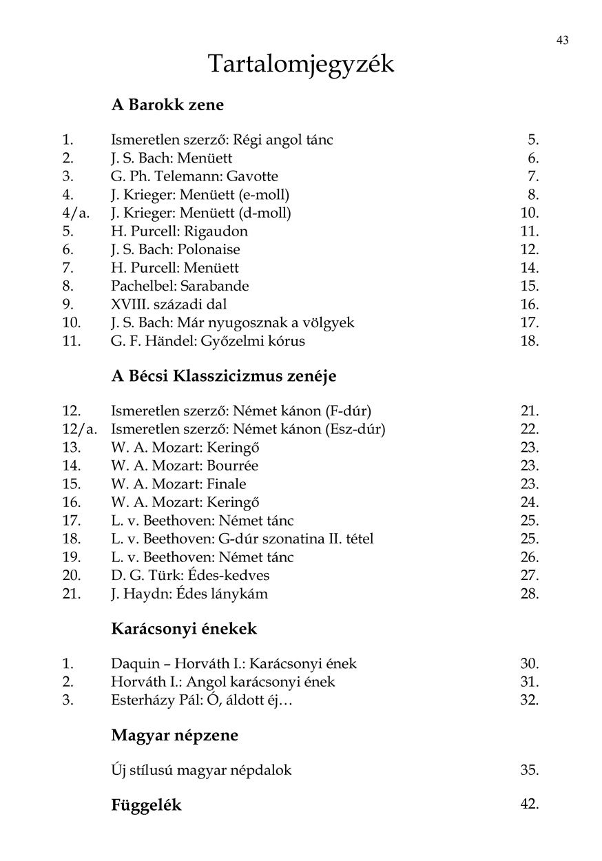 Szolfézs példatár <br>• A barokk és a klasszikus kor zenéje